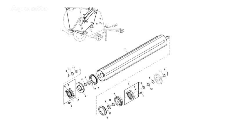 други работни делови Kołnierz DC216092 за машина за балирање сено John Deere   960