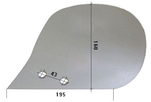 Odkładnia przedpłużka L  HARDOX450 VD141/L за плуг Krone